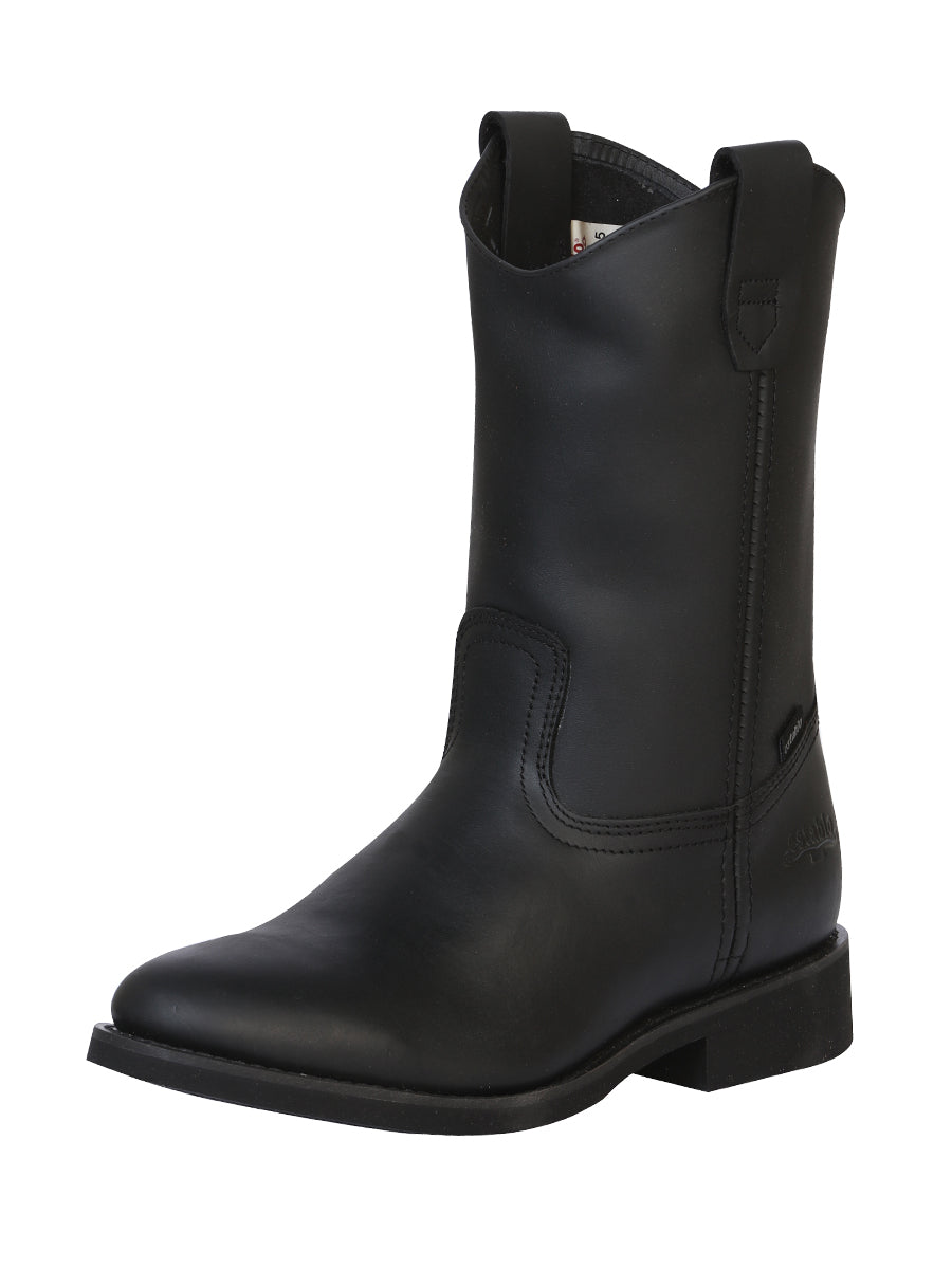 Establo Men's Work Boot - Leather Grasso - Black 311