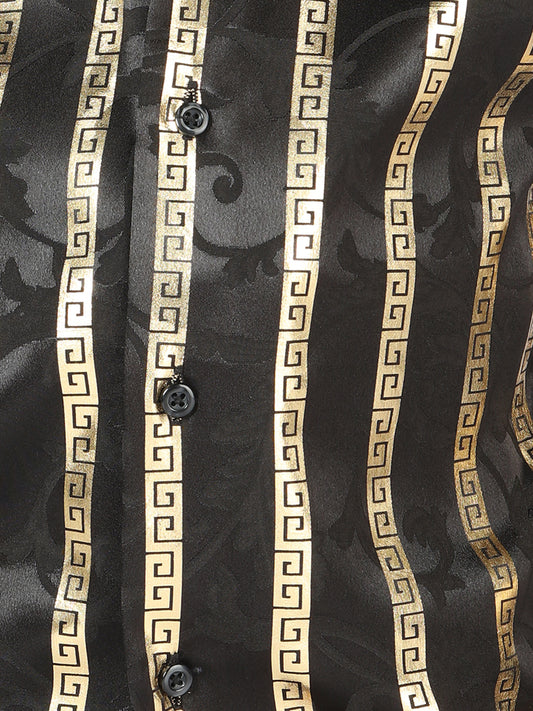 El General Black/Gold Casual Long-Sleeve Shirt 44572