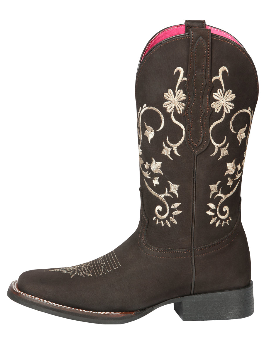 Cowboy Boot - El Geneal Rodeo - Woman - Nobuck Brown 44642