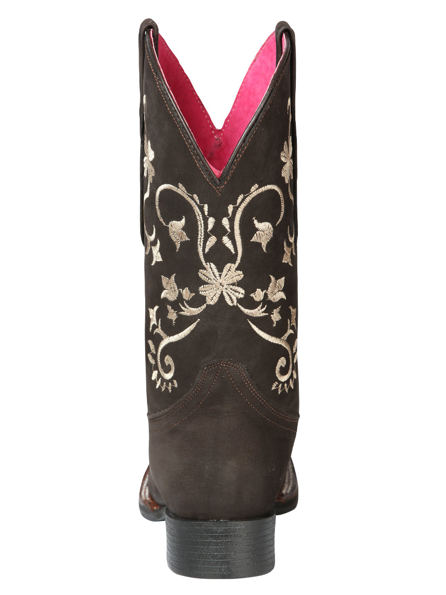 Cowboy Boot - El Geneal Rodeo - Woman - Nobuck Brown 44642