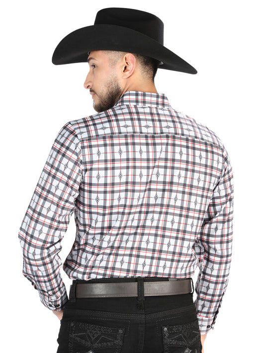 El General - Casual Long Sleeve Shirt - Black/White 44703