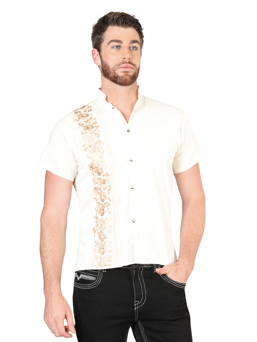 Mexican Embroidered Guayabera 100% Cotton Beige 604004 HOMBRE / M Mexican Embroidered Guayabera 100% Cotton Beige 604004 HOMBRE / M