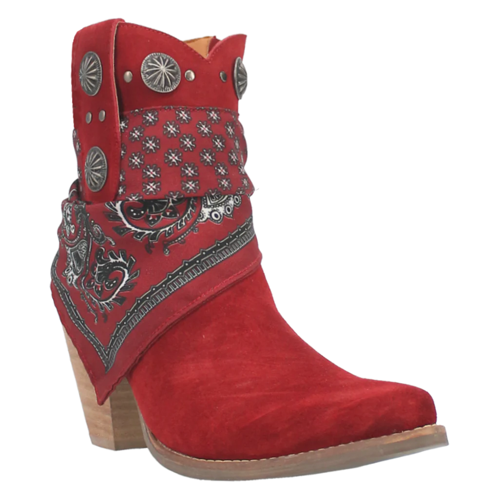 SALE BANDIDA LEATHER BOOT RED