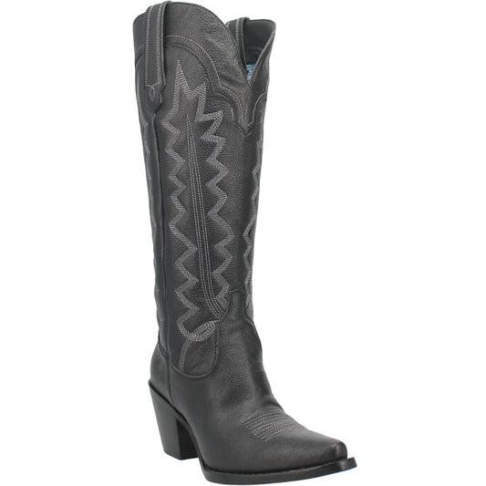 High Cotton Black Leather Boot
