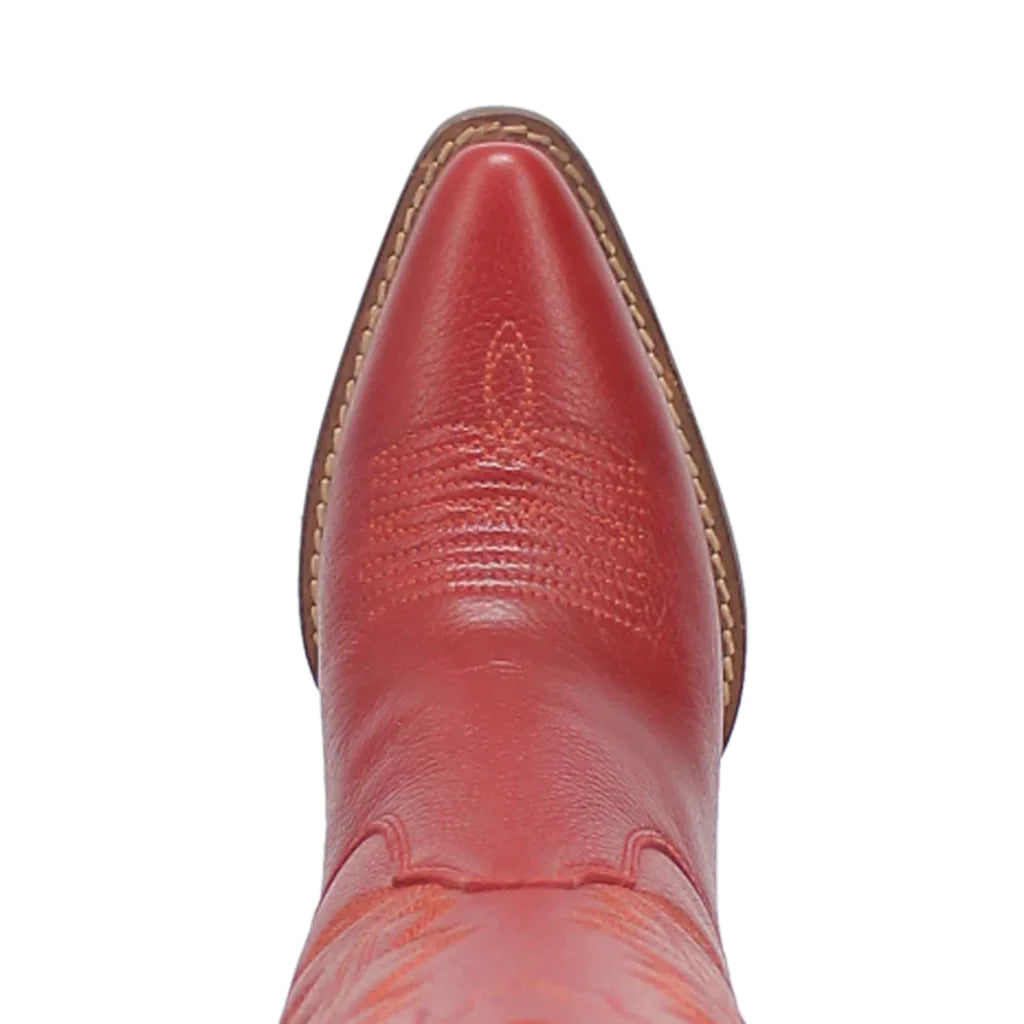 High Cotton Cherry Red Leather Boot