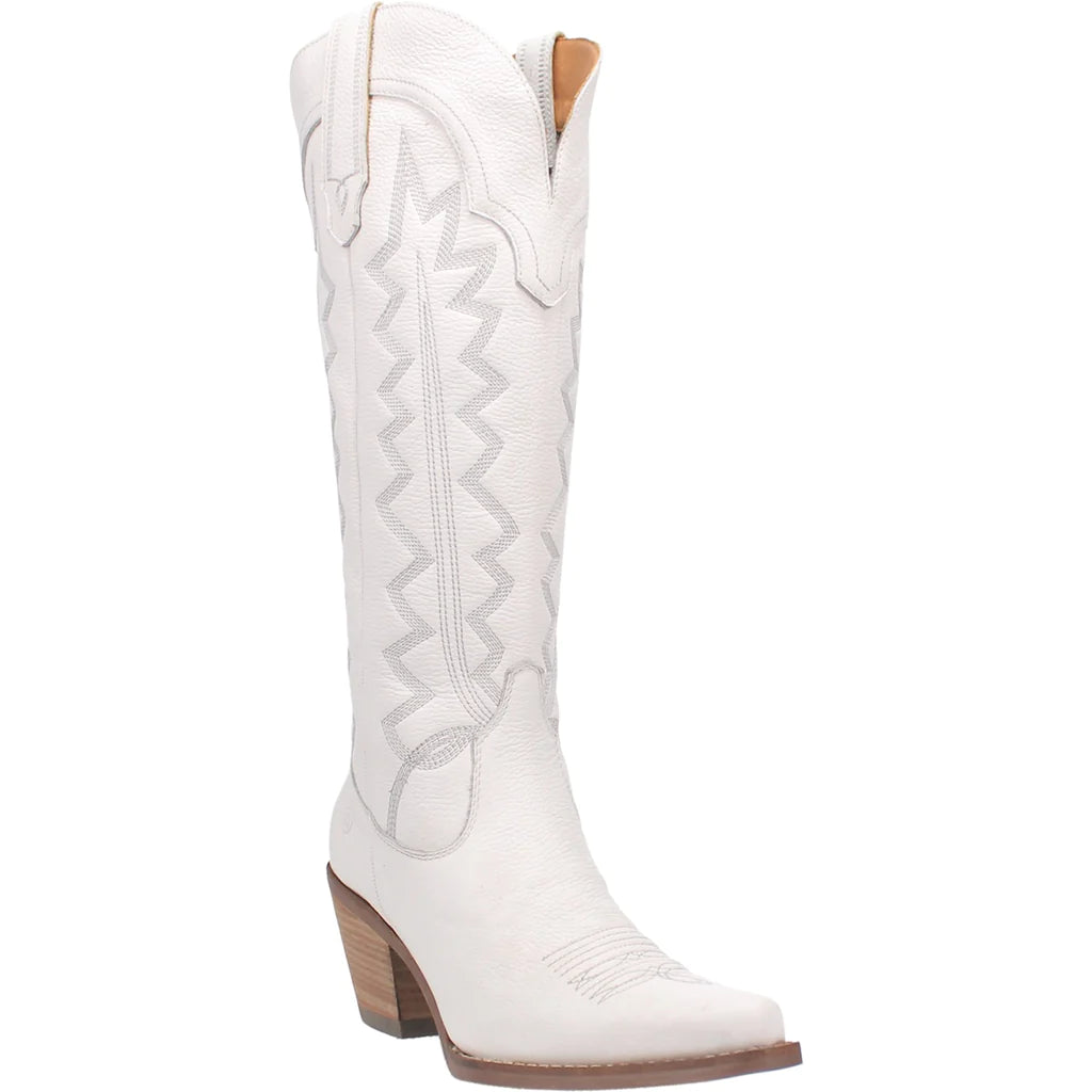 High Cotton Frost White Leather Boot