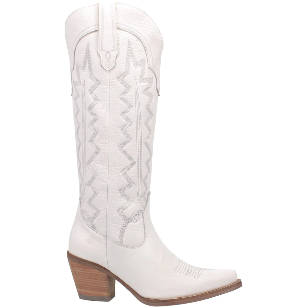 High Cotton Frost White Leather Boot