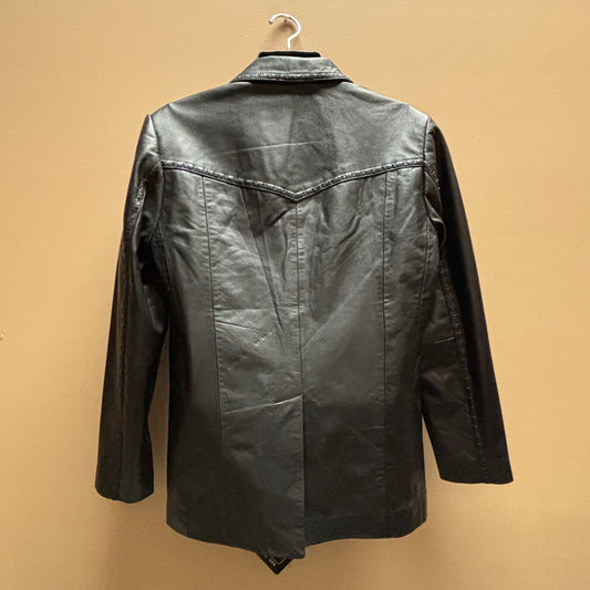 Valentin Black Western Authentic Leather Jacket
