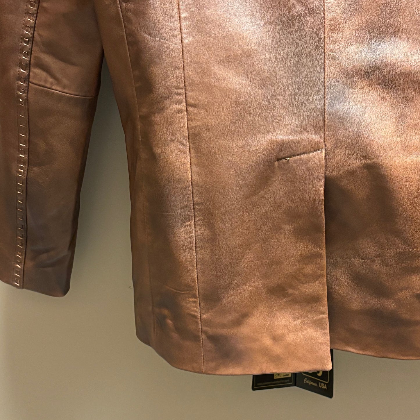 Valentin Tan Western Authentic Leather Jacket