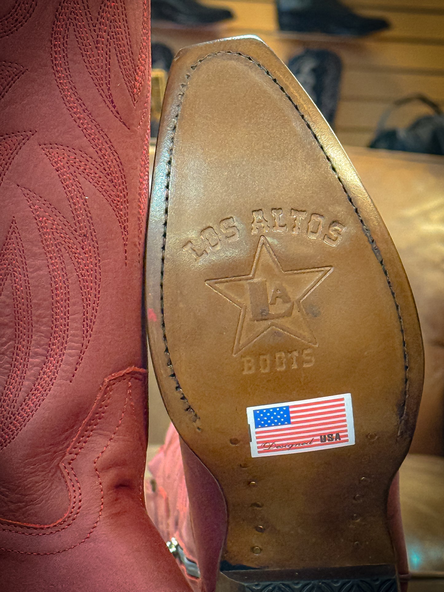 Los Altos High Knee Desert Red Fashion Cowgirl Boot