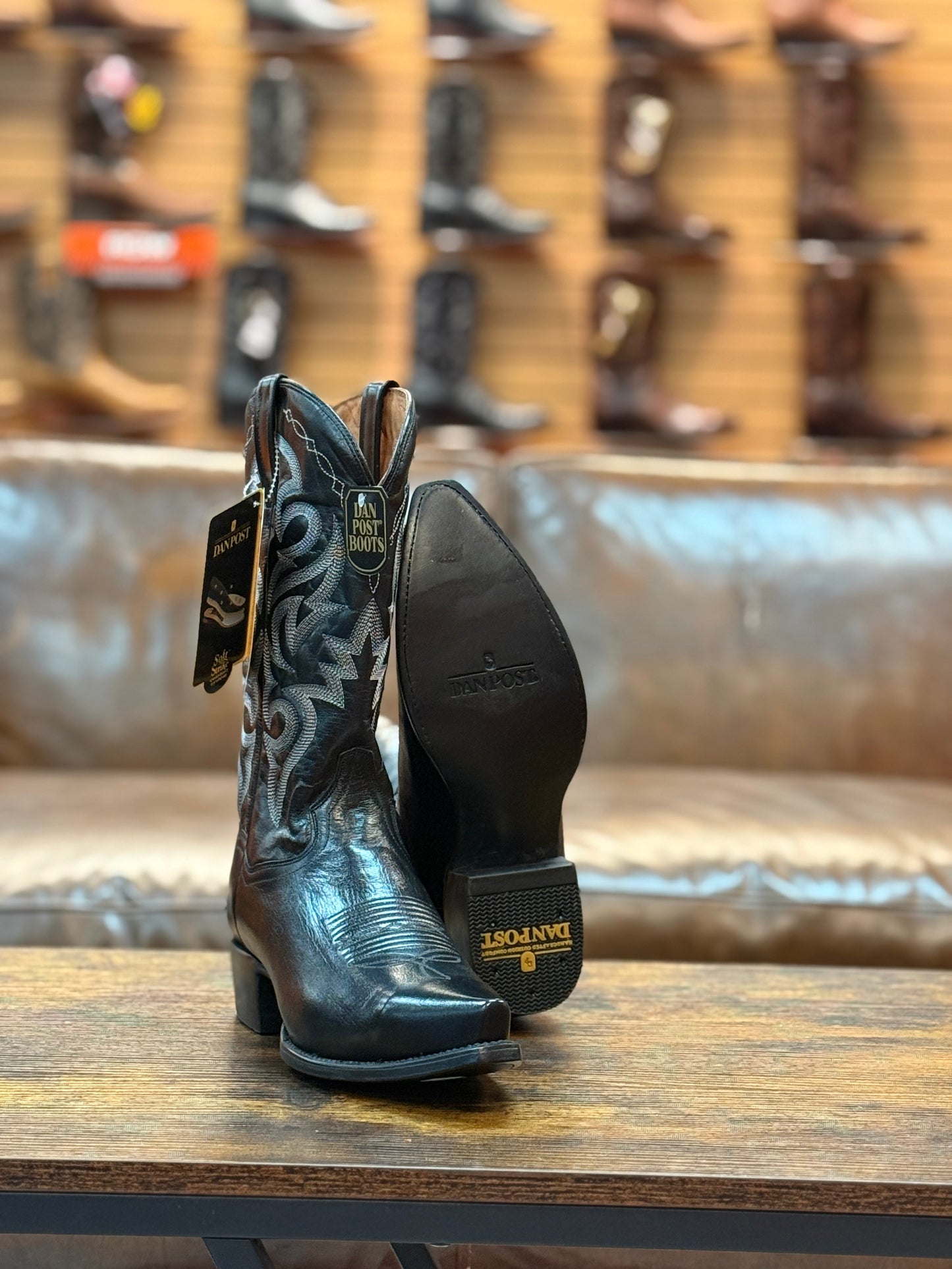 Dan Post Men's Milwaukee Western Boots - Snip Toe Black