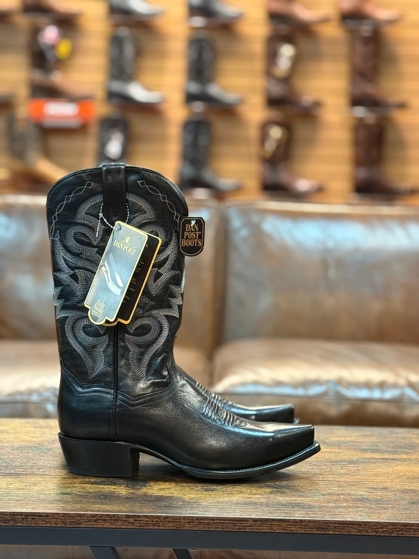 Dan Post Men's Milwaukee Western Boots - Snip Toe Black