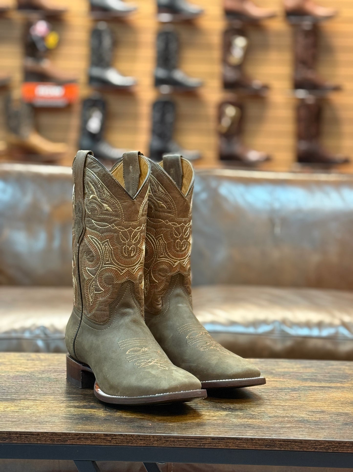 GoldRush Boots Rodeo Square Toe Rustic Tan