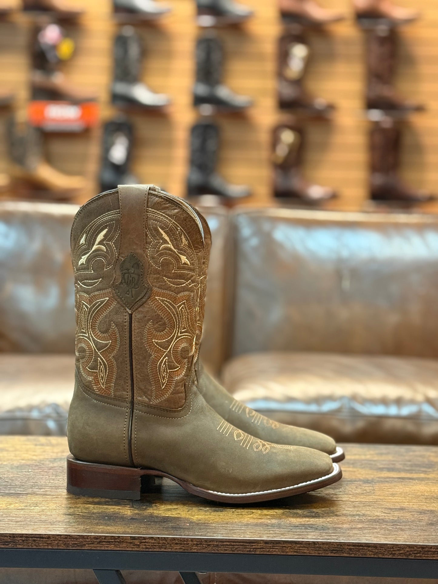GoldRush Boots Rodeo Square Toe Rustic Tan