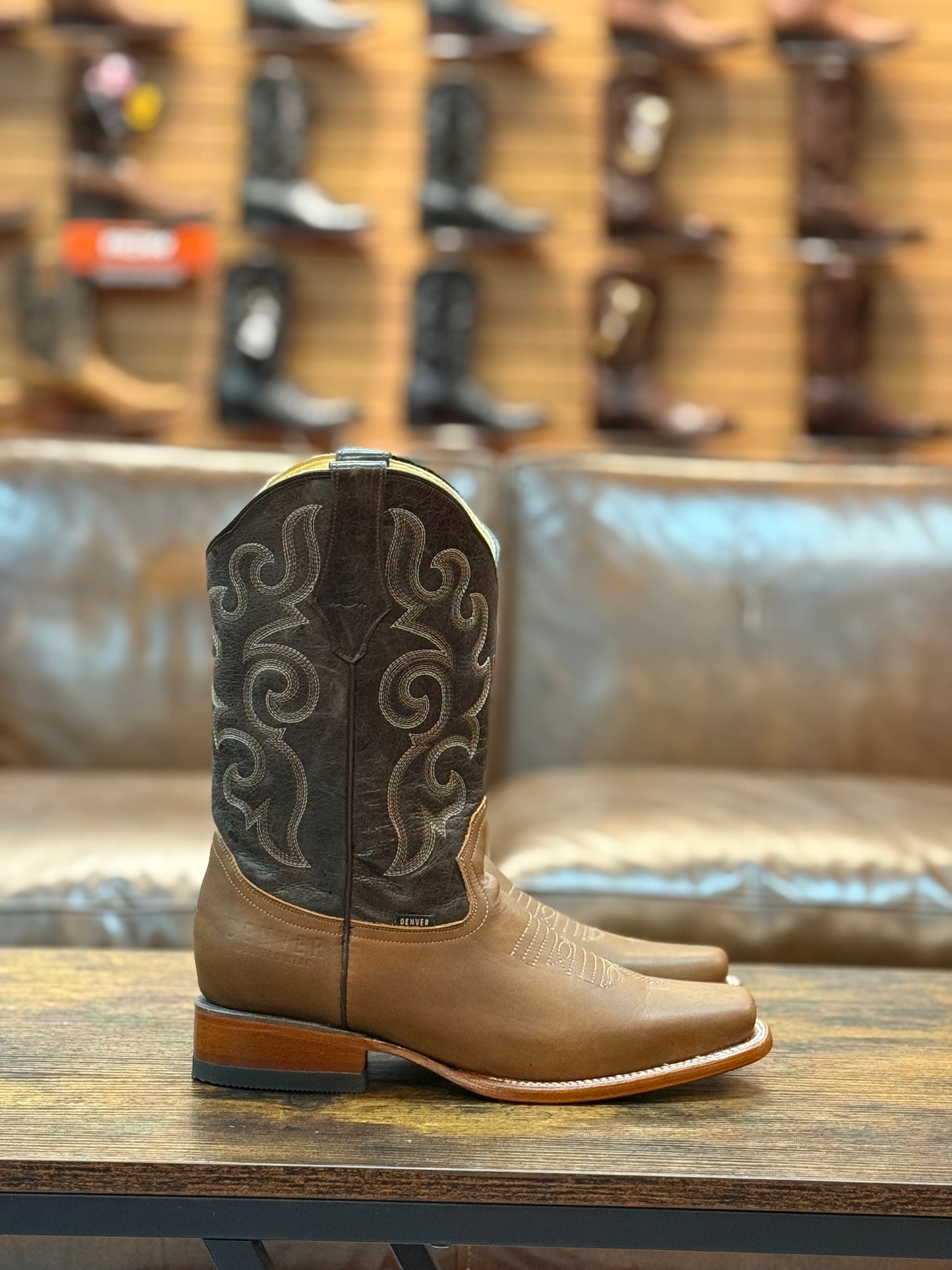 Denver Boots Alfa Narrow Square Toe Tan