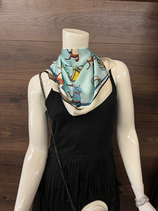 Fringe Western Dress - Black