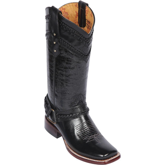 Quincy Black Square Toe Cowgirl Boot