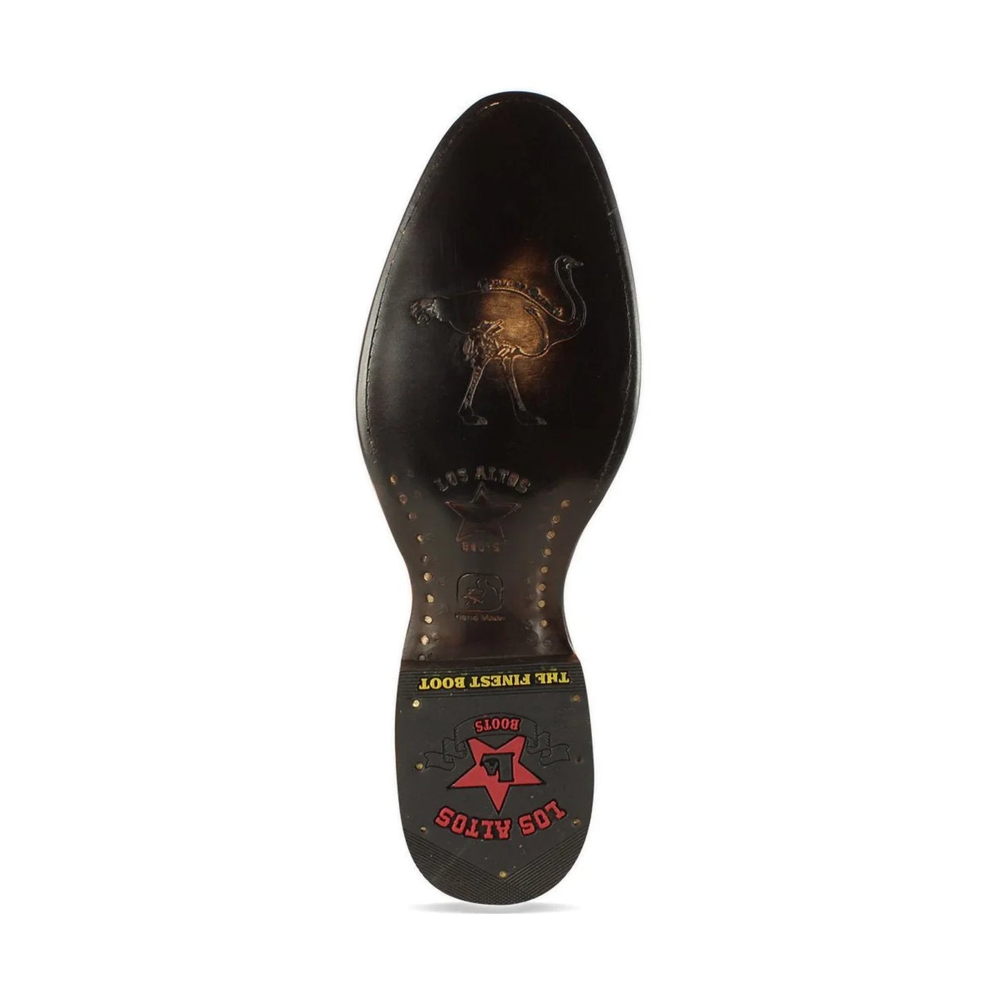 Los Altos Boots Original Ostrich Zipper Roper Boots Brown
