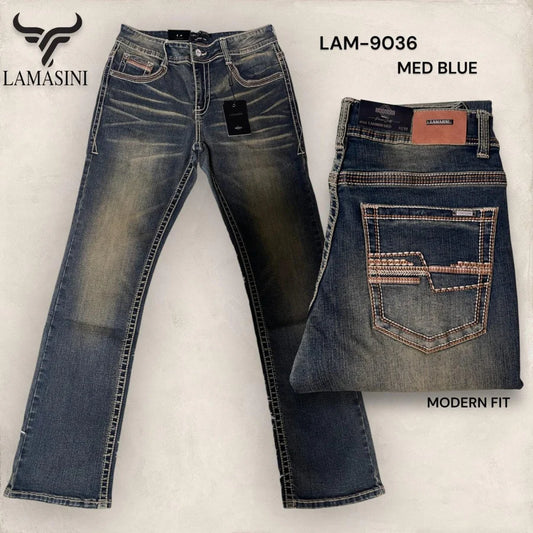 Lamasini Mens Modern Denim Jeans