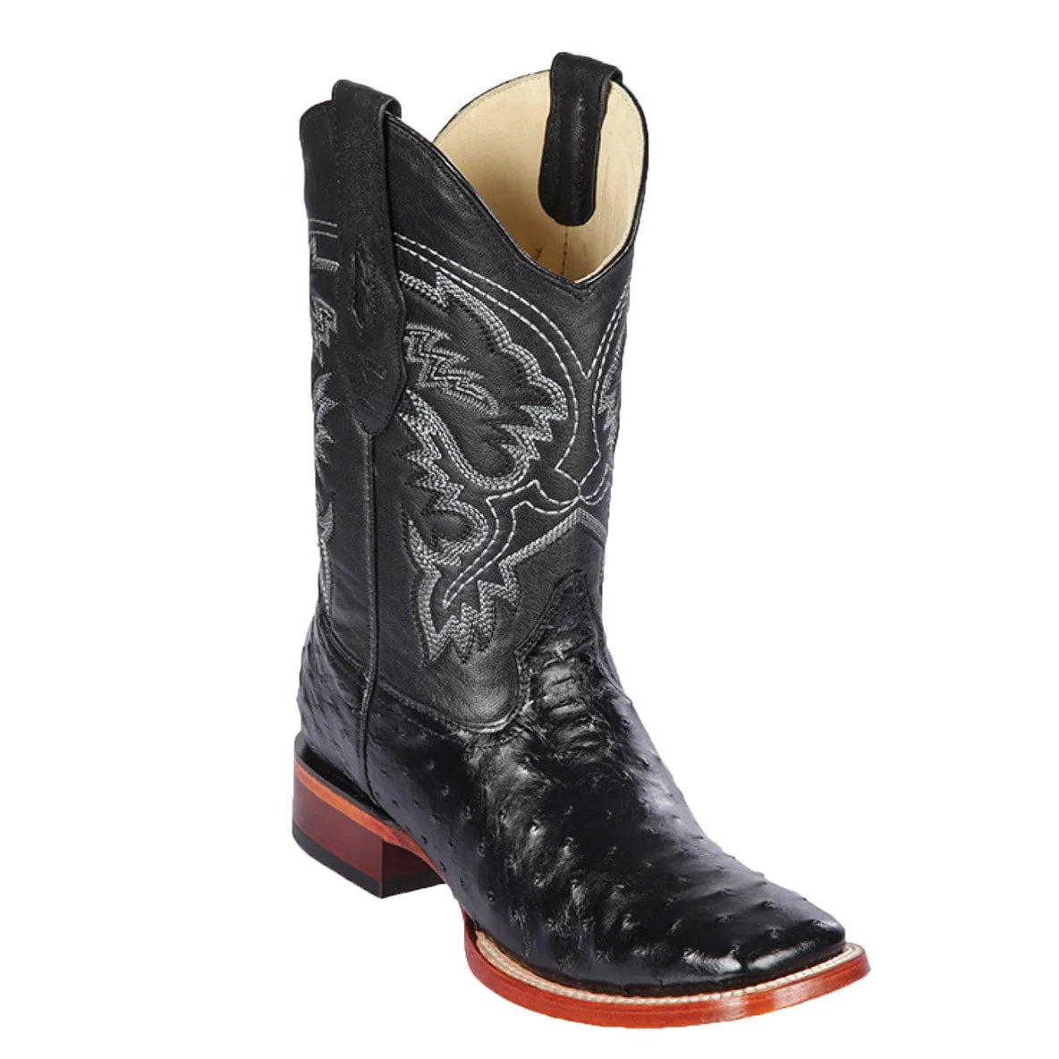 Exotic Ostrich Square Boots Los Altos Boots