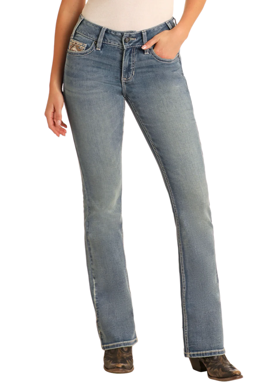 Women's Cowgirl Bootcut Jeans - Rock & Roll