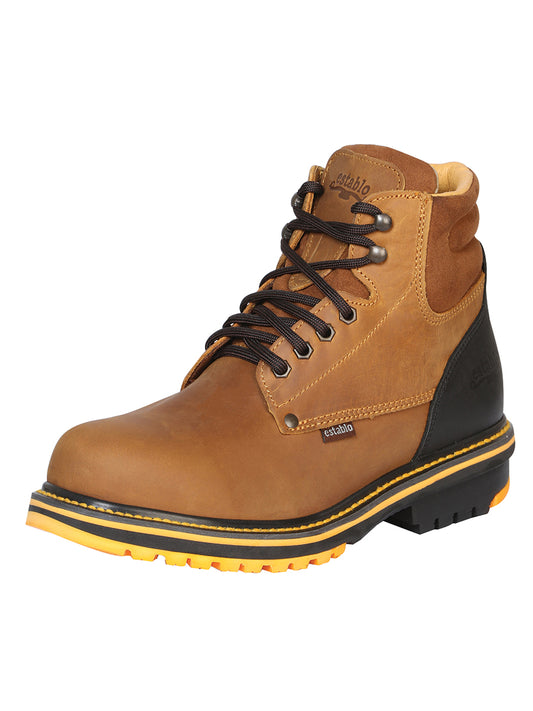 Establo Men’s Work Ankle Boot Mango/Black Lace-Up

 13359