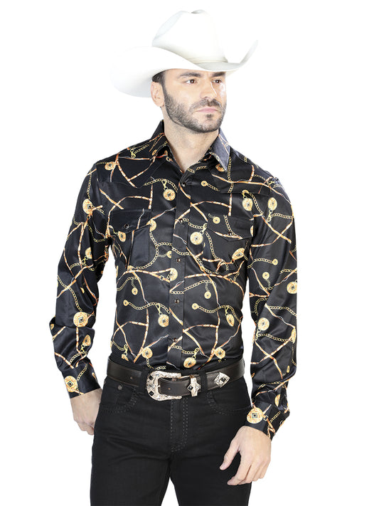 Black Casual Long Sleeve Shirt 44087