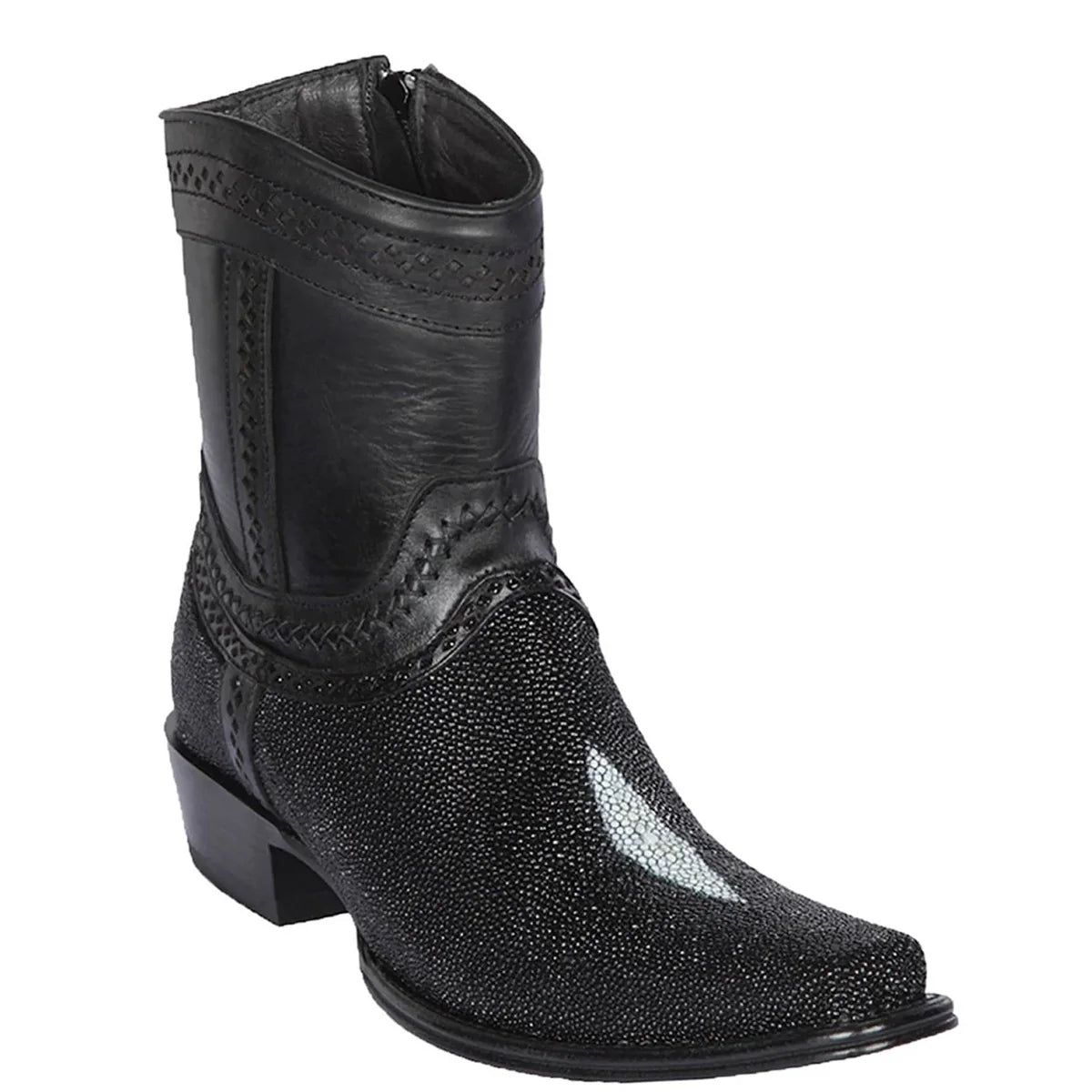 Los Altos Boots Cortas Mantarraya Original Perla Sencilla Black