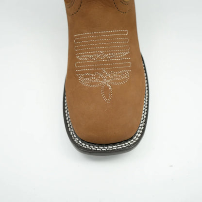 Stephy Cowgirl Boot Tan Square Toe