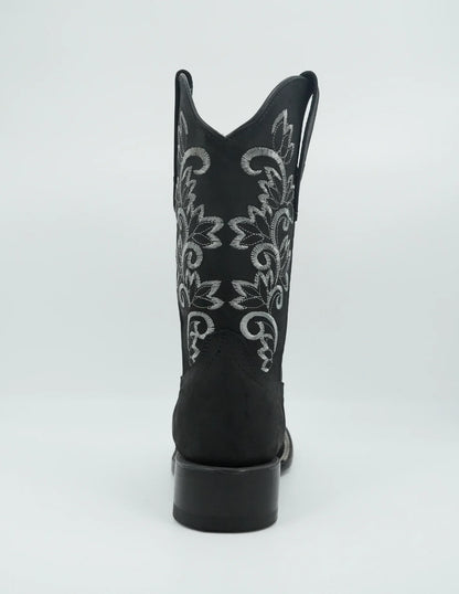 Stephy Cowgirl Boot Black Square Toe