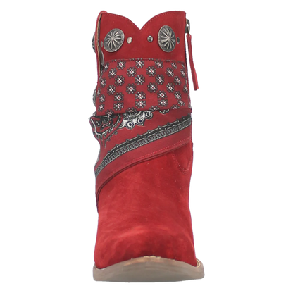 SALE BANDIDA LEATHER BOOT RED