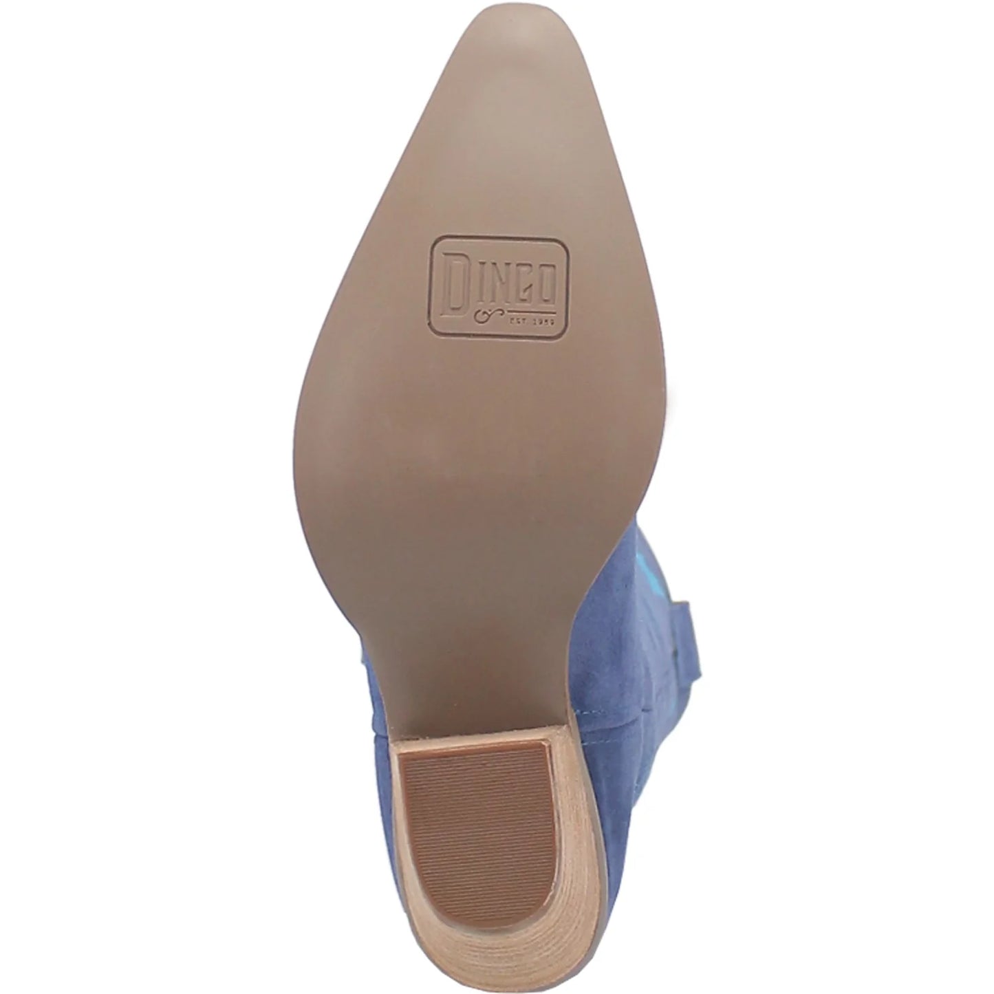 Dingo Womens Thunder Road Stacked Heel Blue