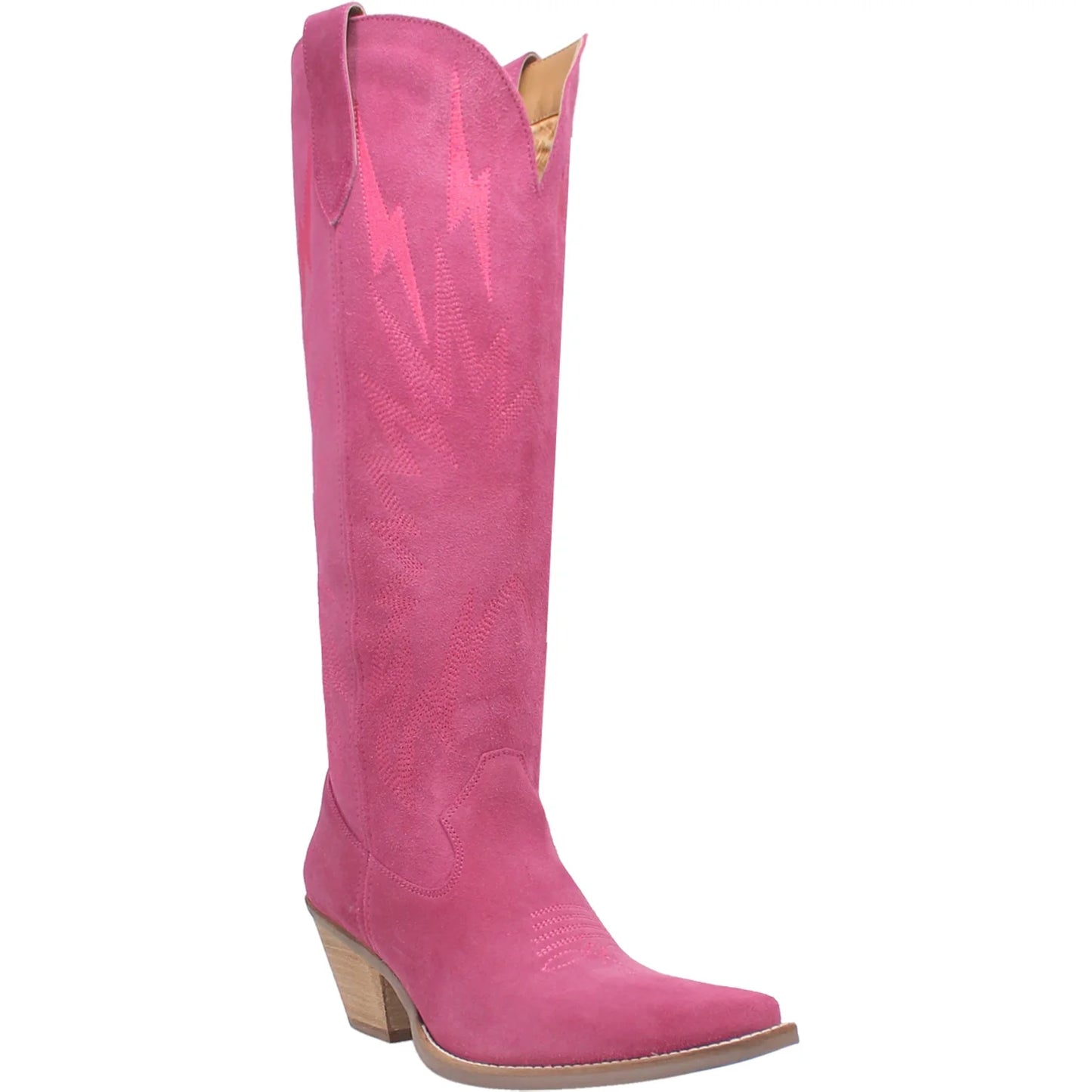 Dingo Womens Thunder Road Stacked Heel Fuchsia