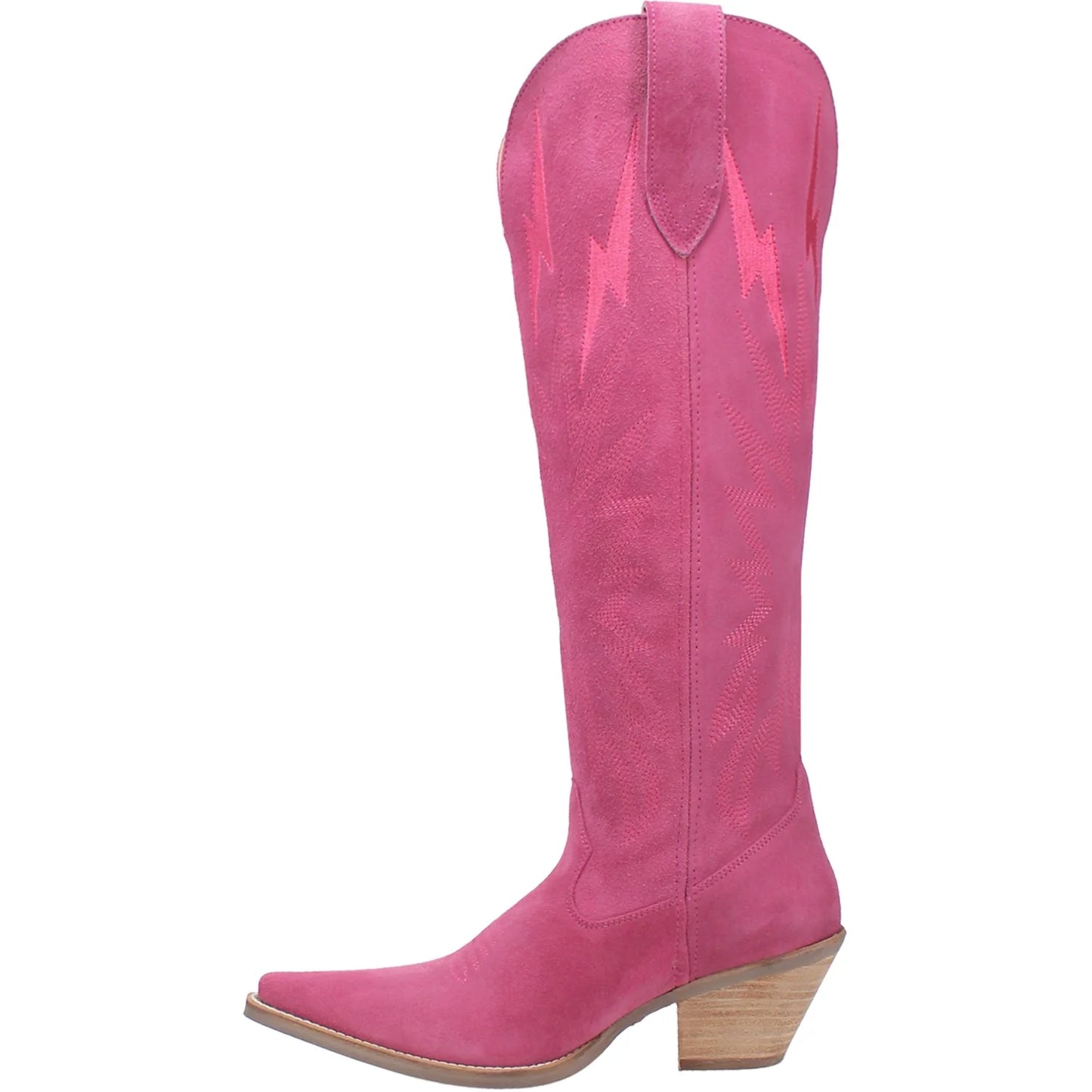 Dingo Womens Thunder Road Stacked Heel Fuchsia