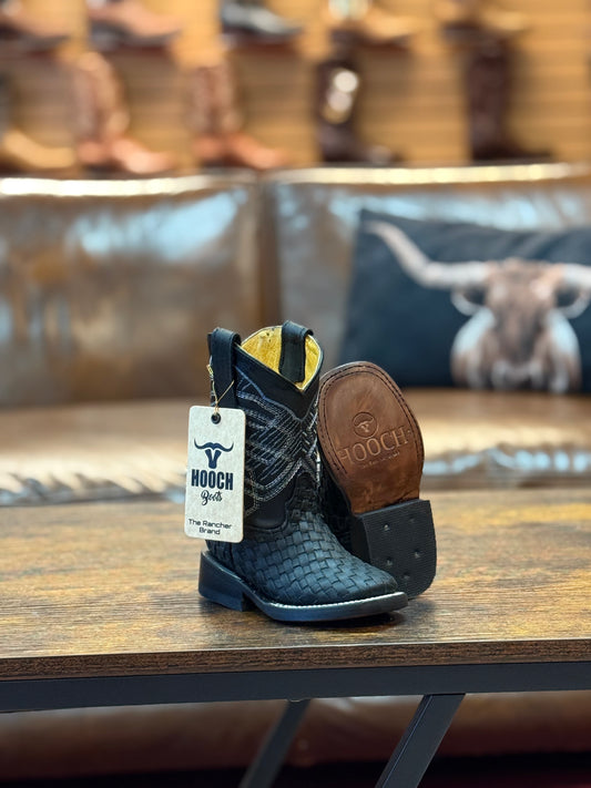 Hooch Boot Petatillo Vaquerito Square Toe Black