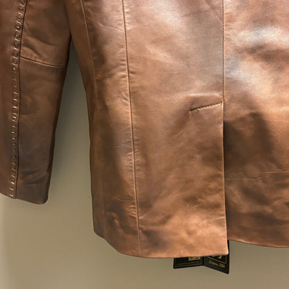 Valentin Tan Western Authentic Leather Jacket