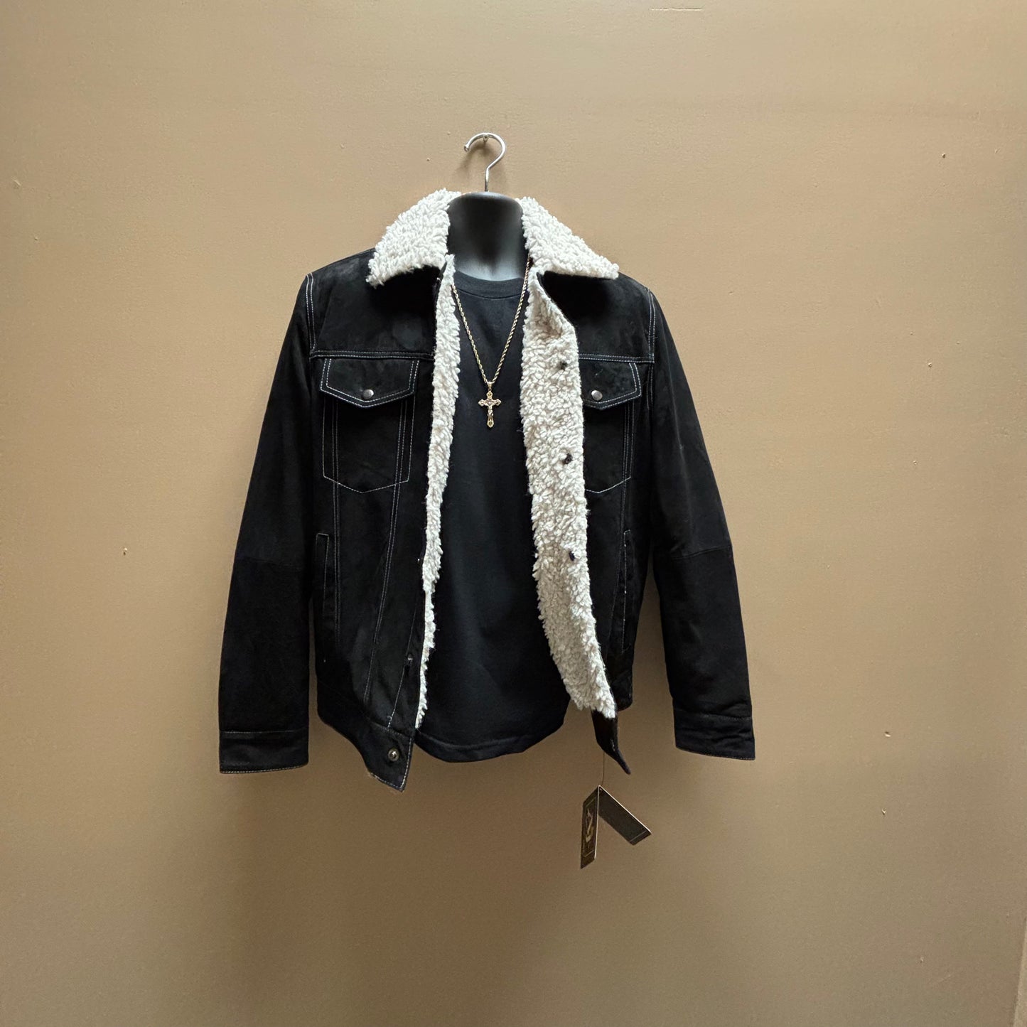 Malboro Wayne Black Leather Jacket