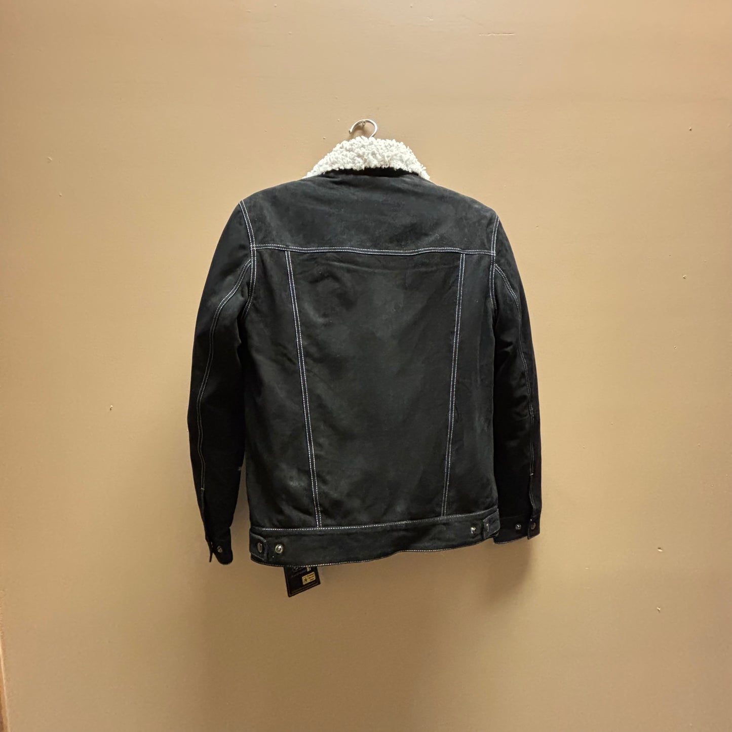 Malboro Wayne Black Leather Jacket