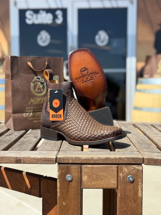 Botin Square Toe Petatillo Brown