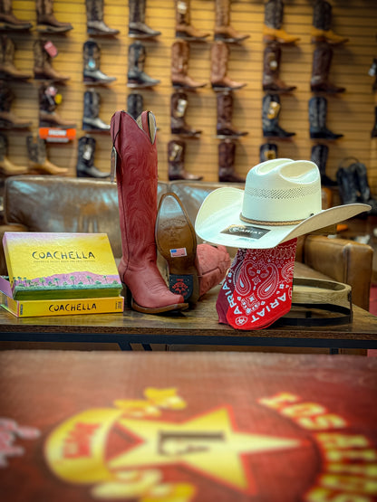 Los Altos High Knee Desert Red Fashion Cowgirl Boot