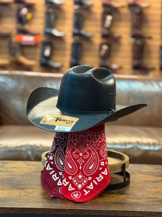 Sombrero Straw Twister Hat Black