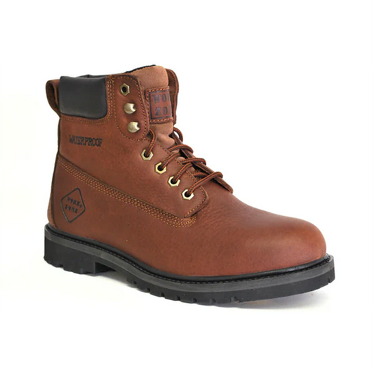 Work Zone Men's Work Boots N654 (Soft Toe / Brown)