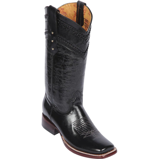 Quincy Black Square Toe Cowgirl Boot