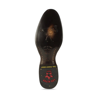 Los Altos Boots Original Ostrich Roper Boots Black