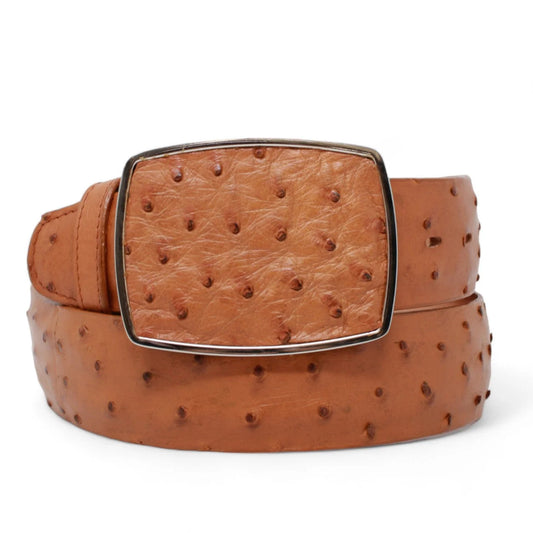 Genuine Ostrich Honey Skin Cowboy Belt - Los Altos Boots