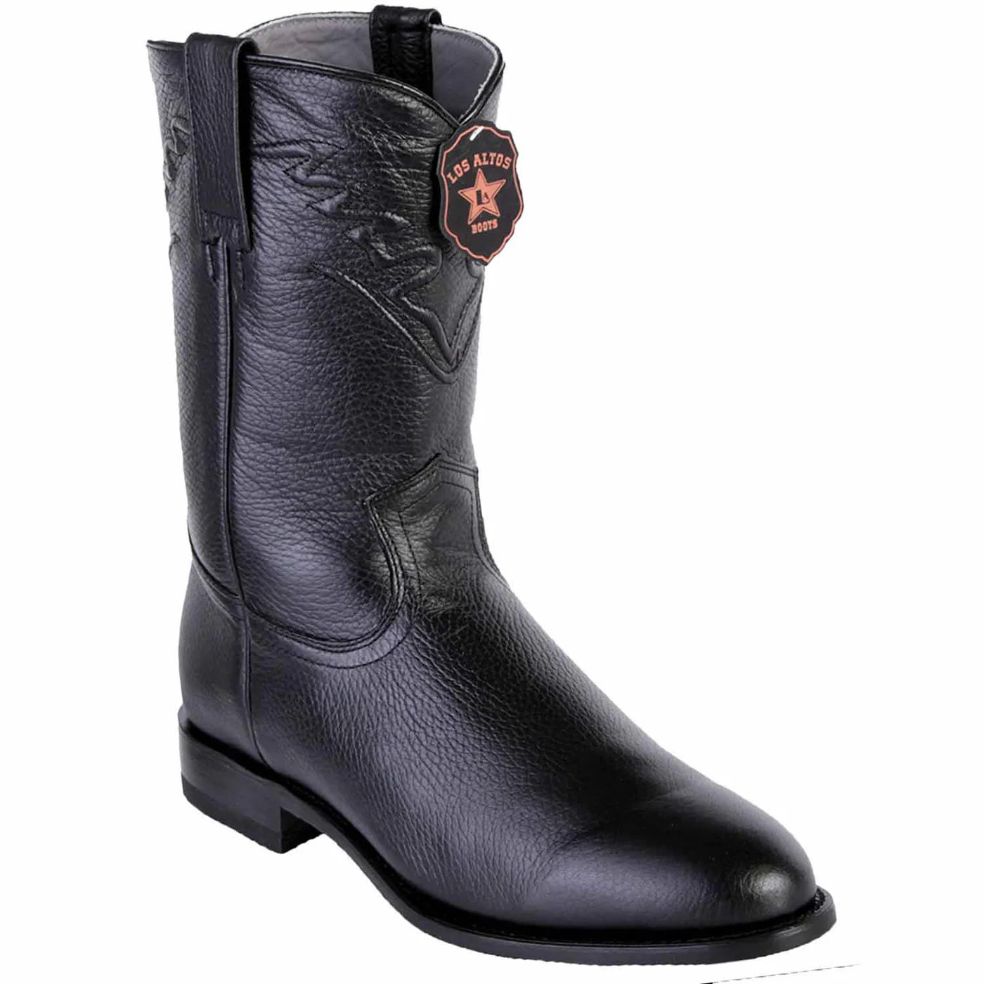Men's Los Altos Original Elk Black Roper Toe Boots 8051