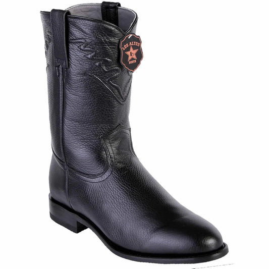 Men's Los Altos Original Elk Black Roper Toe Boots 8051