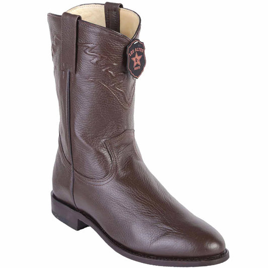 Men's Los Altos Original Elk Brown Roper Toe Boots 8051