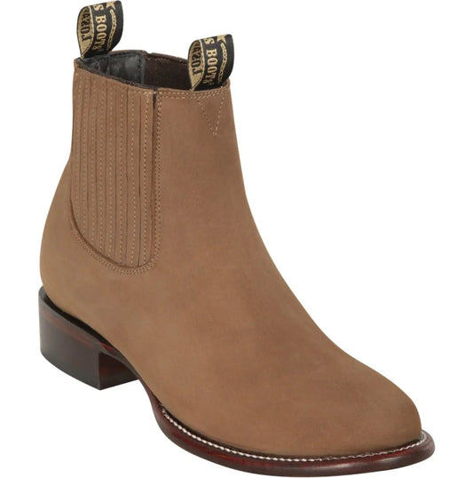 Men´s Genuine Nobuck Toppo Leather Round Toe Ankle Boots - Los Altos Boots